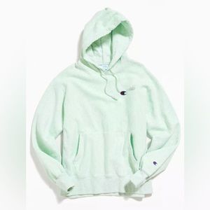 vintage champion hoodie from urban outfitters in mint preen